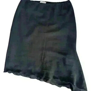 Black Asymmetrical  Skirt